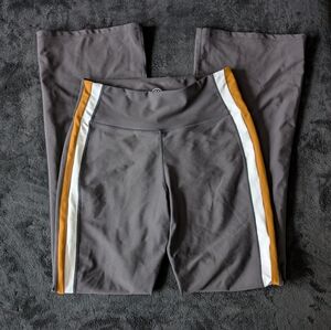 Sage Collective Women's Black High-Rise Side Stripe Flared Leggings Pants Sz L